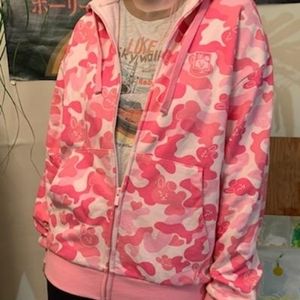 Bt21 Pink Zip Up Hoodie